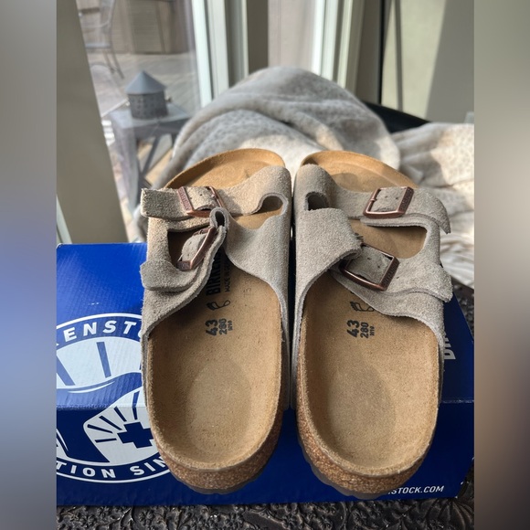 ✨BIRKENSTOCK ARIZONA SUEDE LEATHER SANDALS TAUPE 43 EU 10 US main image 3